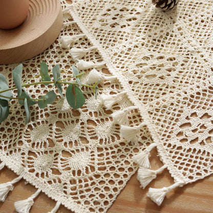 French Crochet Tassel Placemat Set